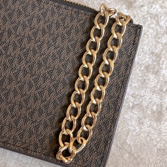 Brand New Michael Kors Brown Zippered Logo Belt Bag Gold Tone Chain Fanny Pack main image 10